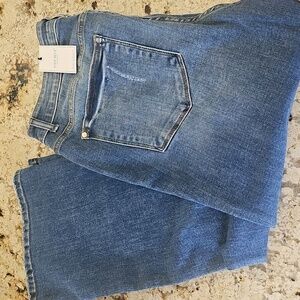 Judy Blue Holy Medium Blue Boot Cut Jeans, Minimal Distressed, NWT - 16W